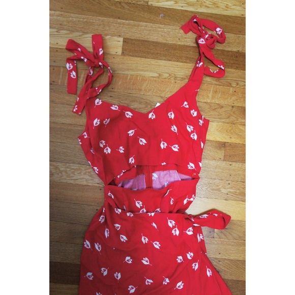 NWT $248 Reformation Belinda Tie Strap Midi Dress - Picture 3 of 8